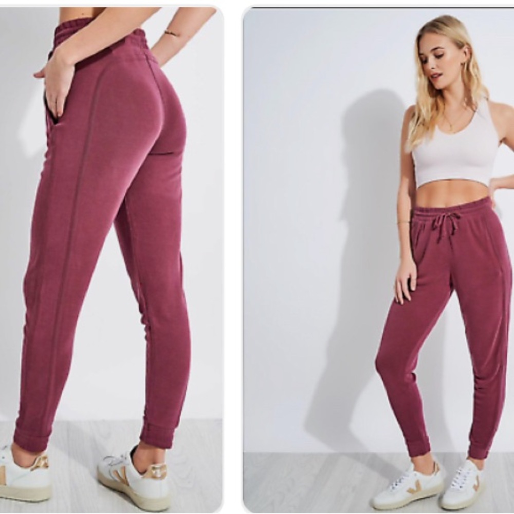 Free People Mauve Track Joggers